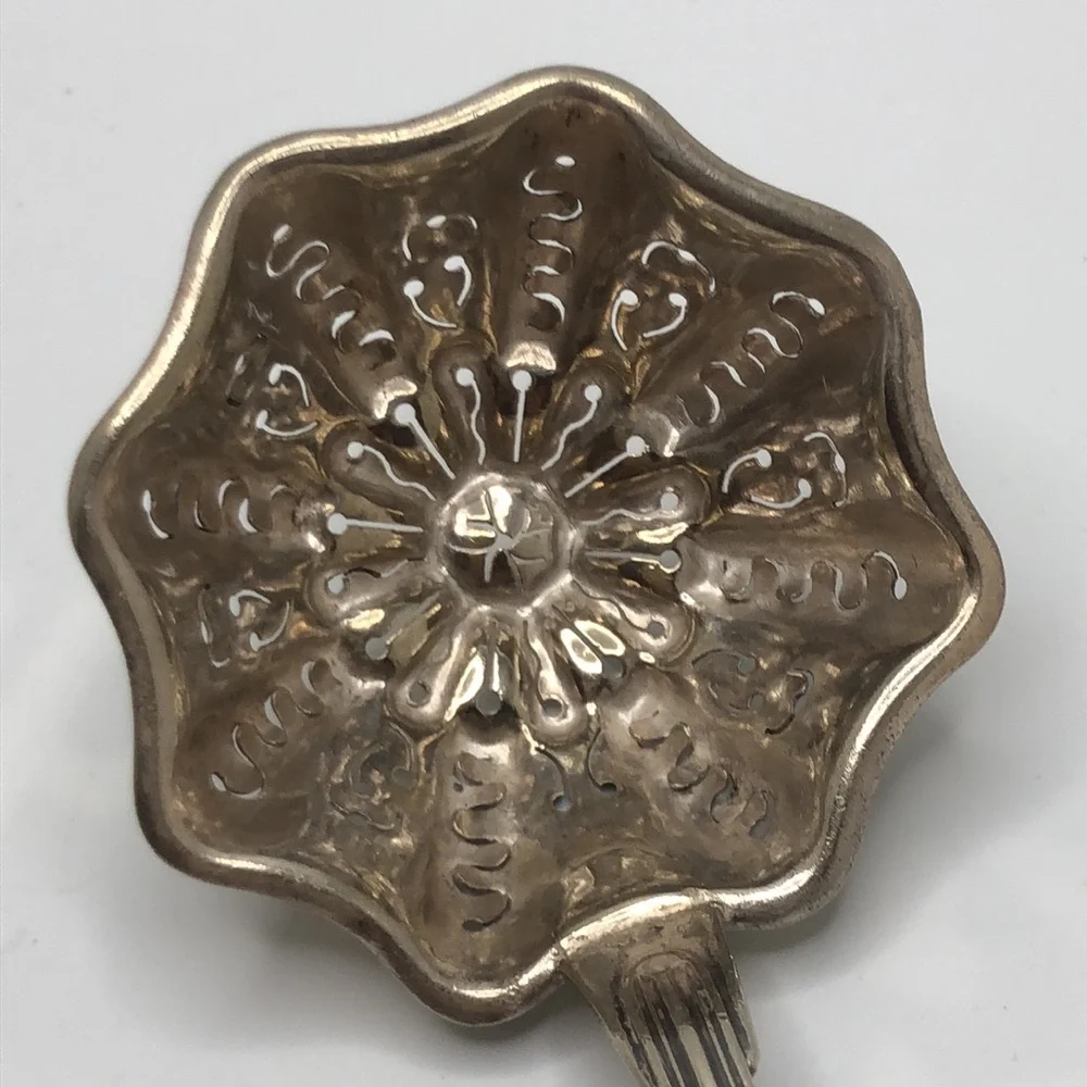 Sugar Sifter flower shape silver plated antique